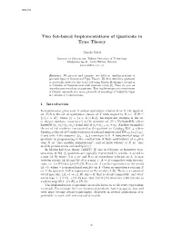 Two Set-Based Implementations of Quotients in Type Theory