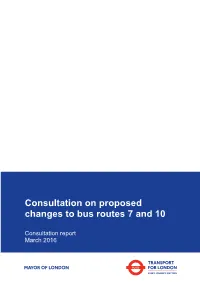 Consultation on Proposed Changes to Bus Routes 7 and 10