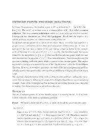 Extreme Points and Basic Solutions