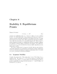 Stability I: Equilibrium Points