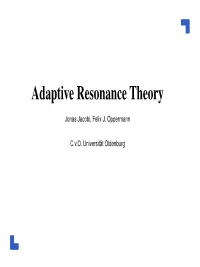 Adaptive Resonance Theory