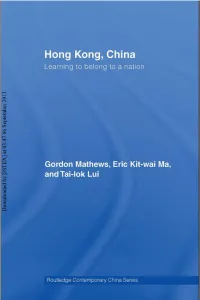 Hong Kong, China: Learning to Belong to a Nation