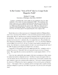 Is the Cosmic "Axis of Evil" Due to a Large-Scale Magnetic Field?