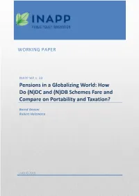 Pensions in a Globalizing World: How Do (N)DC and (N)DB Schemes Fare and Compare on Portability and Taxation?