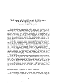 The Dynamics of Industrial Growth In