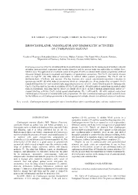 Bronchodilator, Vasodilator and Spasmolytic Activities of Cymbopogon Martinii