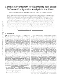 Confex: a Framework for Automating Text-Based Software Configuration