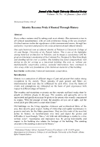 Identity Becomes Pride If Routed Through History