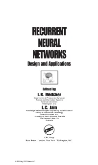RECURRENT NEURAL NETWORKS Design and Applications