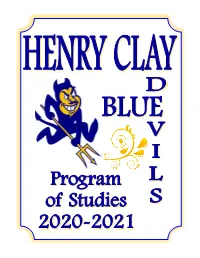 2020-2021 Henry Clay Program of Studies.Pdf