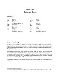 Construct Nouns