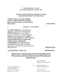DEATH PENALTY CASE*** Execution Scheduled for April 27, 2017