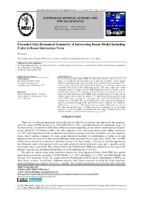 Extended O(6) Dynamical Symmetry of Interacting Boson Model Including Cubic D-Boson Interaction Term