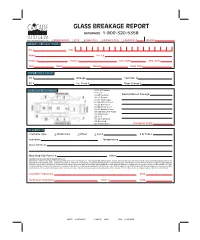 Glass Breakage Report