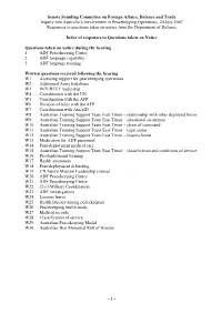 Inquiry Into Australia's Involvement in Peacekeeping Operations