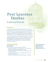 Paul Laurence Dunbar Selected Poems