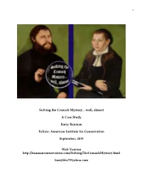 Solving the Cranach Mystery…Well, Almost