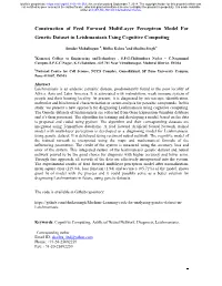 Construction of Feed Forward Multilayer Perceptron Model for Genetic Dataset in Leishmaniasis Using Cognitive Computing