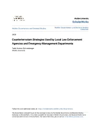 Counterterrorism Strategies Used by Local Law Enforcement Agencies and Emergency Management Departments