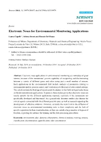 Electronic Noses for Environmental Monitoring Applications