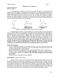 Experiment 5 – IR Exercise Reading Assignment Mohrig Chapter 21