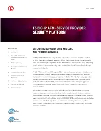 F5 Big-Ip Afm—Service Provider Security Platform