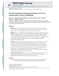 Full-Term Small-For-Gestational-Age Newborns in the US