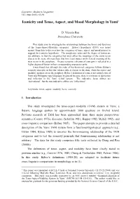 Iconicity and Tense, Aspect, and Mood Morphology in Yamitp PT