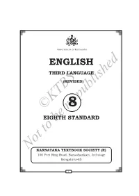 KSEEB Class 8 English Textbook Third Language