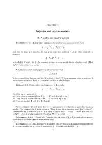 Projective and Injective Modules