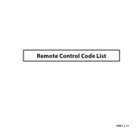 Remote Control Code List