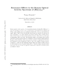 Resonance Effects in the Raman Optical Activity Spectrum of [Rh(En)3]