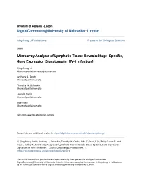 Specific, Gene Expression Signatures in HIV-1 Infection1