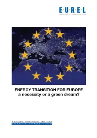 Study Energy Transition for Europe