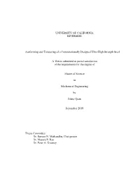 UNIVERSITY of CALIFORNIA RIVERSIDE Ausforming And
