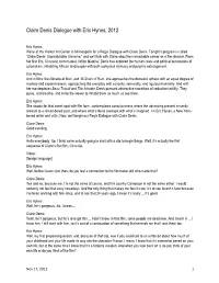 Claire Denis Regis Dialogue Formatted