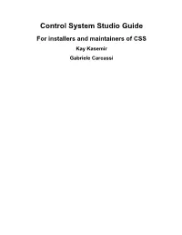 Control System Studio Guide