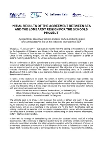 Initial Results of the Agreement Between Sea and the Lombardy Region for the Schools Project
