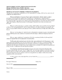 Montgomery County, Borough of Pottstown Sr 0663, Segment 0010, Offset 1263-1363 Highway Occupancy Application No