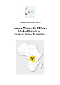 Uranium Mining in the DRC OENZ June 2011