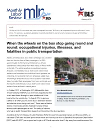 When the Wheels on the Bus Stop Going Round and Round: Occupational Injuries, Illnesses, and Fatalities in Public Transportation
