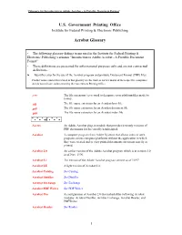 Acrobat Glossary