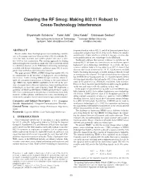 Clearing the RF Smog: Making 802.11 Robust to Cross-Technology Interference