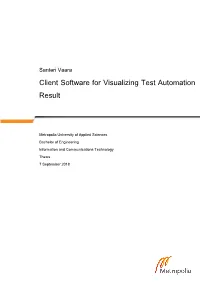 Client Software for Visualizing Test Automation Result