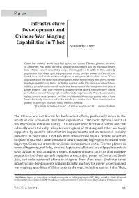 Infrastructure Development and Chinese War Waging Capabilities in Tibet Shailender Arya*