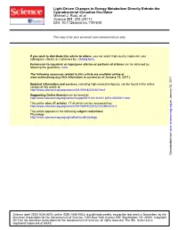 Light-Driven Changes in Energy Metabolism Directly Entrain the Cyanobacterial Circadian Oscillator Michael J