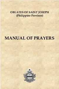 Manual of Prayers