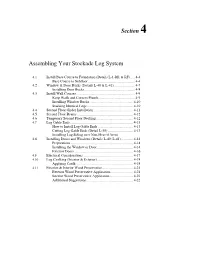 Section 4 Assembling Your Stockade Log System