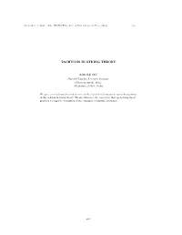 Tachyons in String Theory