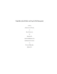 Using Hierarchical Folders and Tags for File Management
